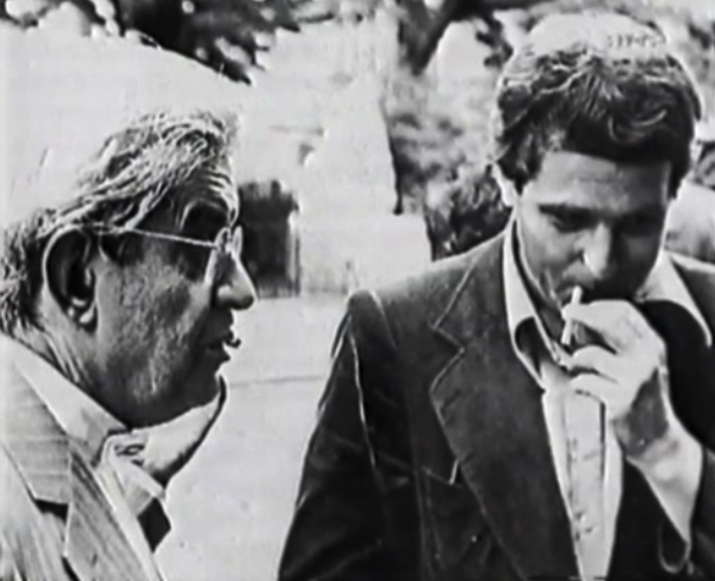 Philippe Sollers et Jacques Lacan, Paris, 1975, aprs un sminaire sur James Joyce
